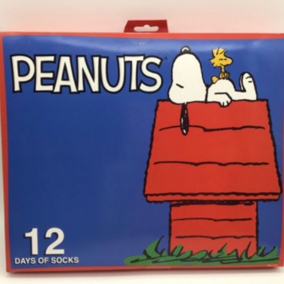 NEW Snoopy Charlie Brown Peanuts Men’s 12 Days of Socks - Picture 5 of 6